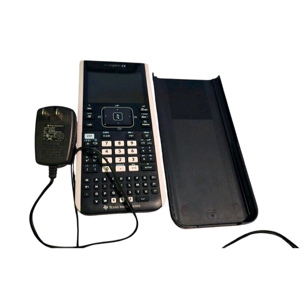 Texas Instruments TI-Nspire CX Graphing Calculator Working With Case, Charger